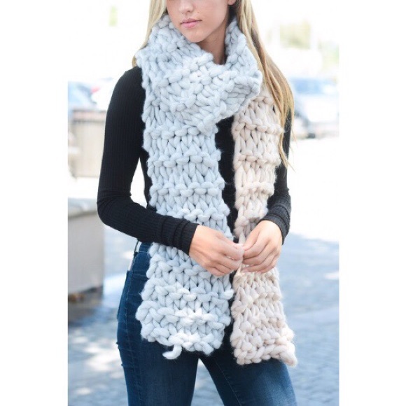 Accessories - Oversized Knit Pop Art Scarf